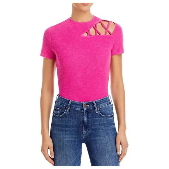 NWT n:PHILANTHROPY Irene Cut‑Out Thong Bodysuit – Pink – Women’s Large - Picture 2 of 8